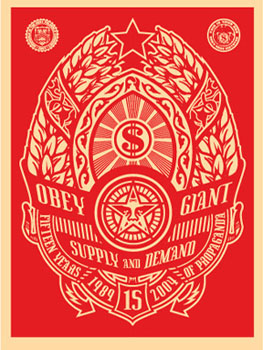 Supply And Demand Red, by Shepard Fairey, 2004