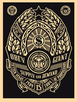 Supply And Demand Black, by Shepard Fairey, 2004