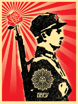 Rose Soldier, by Shepard Fairey, 2006