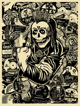Psycho Posse Black, by Shepard Fairey, 2006