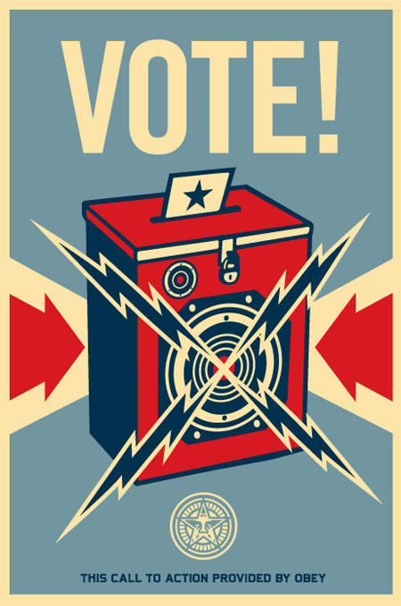 Vote!, by Shepard Fairey, 2008