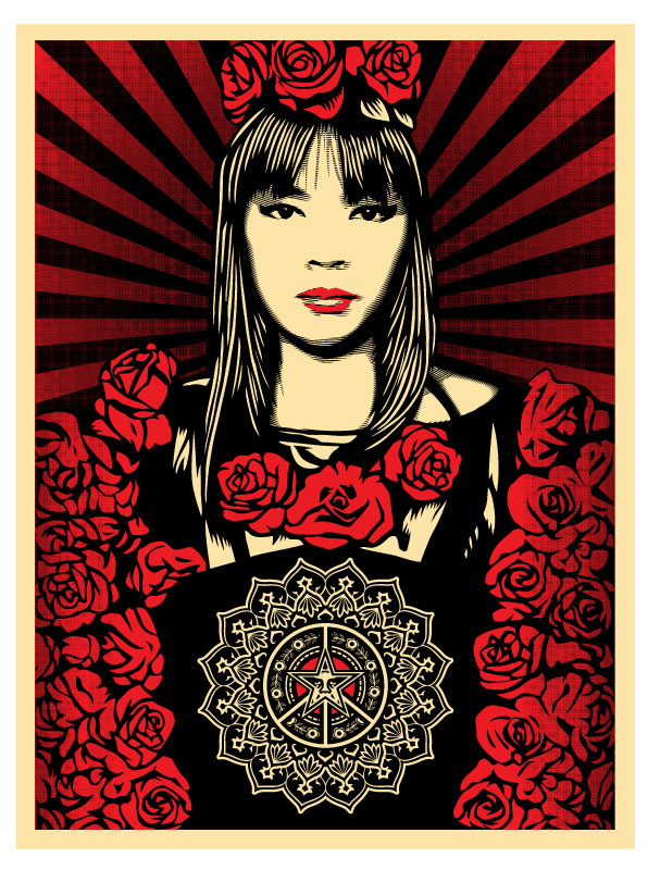 Rose Girl, by Shepard Fairey, 2008