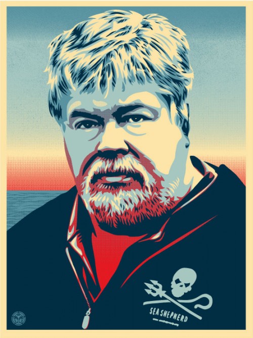 Paul Watson Print, by Shepard Fairey, 2009