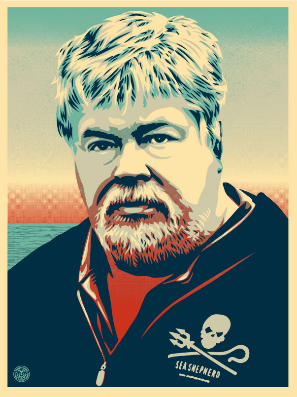 Paul Watson Light Blue, by Shepard Fairey, 2009
