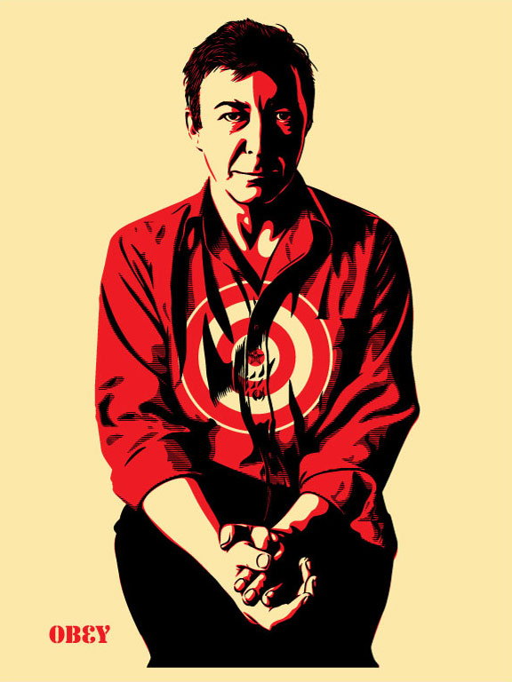 Jasper Johns Cream, by Shepard Fairey, 2009
