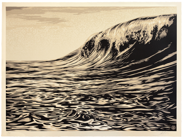 Dark Wave Large Format, by Shepard Fairey, 2010