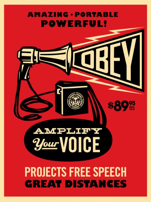 Obey Megaphone Print, by Shepard Fairey, 2010