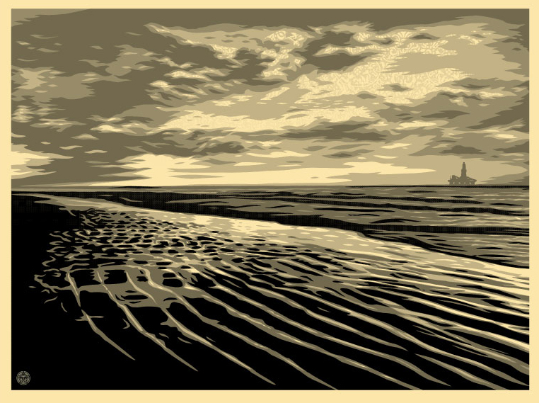 Moon Over Biloxi, by Shepard Fairey, 2010