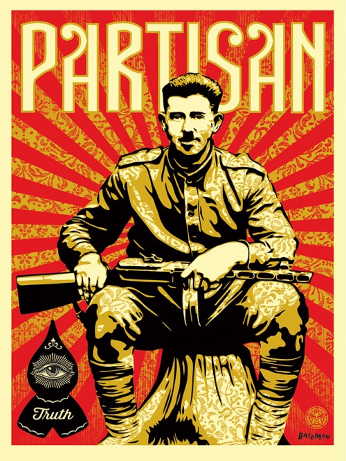 Shepard Fairey X Gary Baseman Collaborate On Partisan Print, by Shepard Fairey, Gary Baseman, 2013
