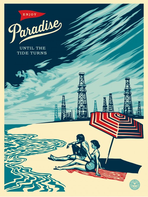 Paradise Turns, by Shepard Fairey, 2014