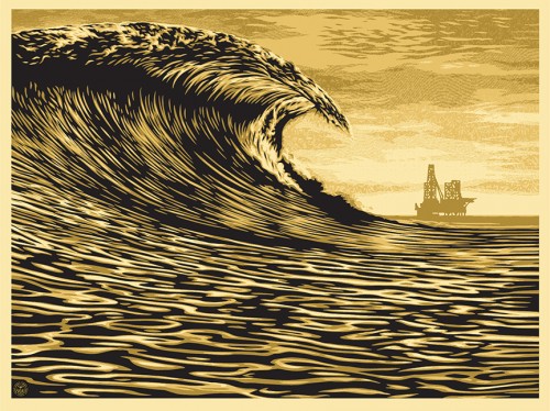 This New Wave Is A Little Slick For My Taste, by Shepard Fairey, 2014