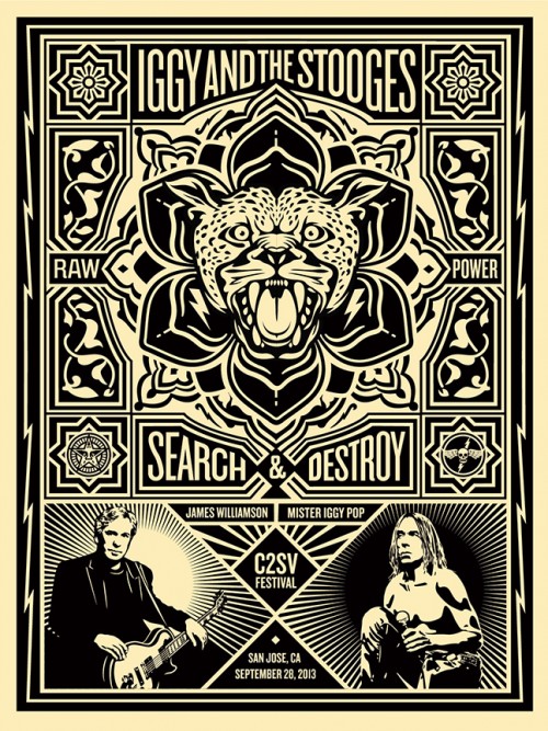 Iggy And The Stooges 2013, by Shepard Fairey, 2013