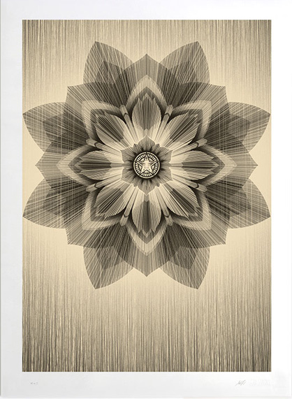 Obey X Kai & Sunny (gold), by Kai And Sunny, Shepard Fairey, 2013