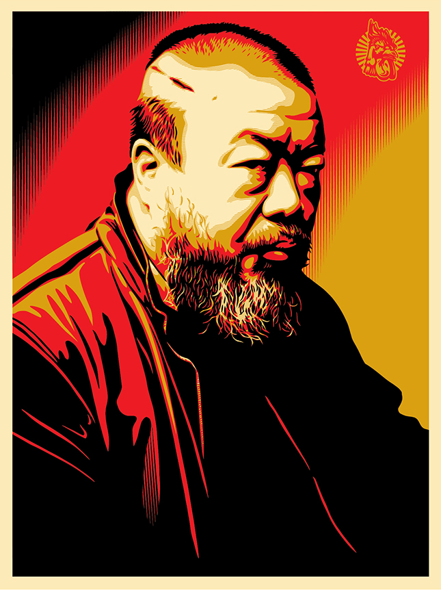 Ai Weiwei X Cost Of Expression Print, by Shepard Fairey, 2014