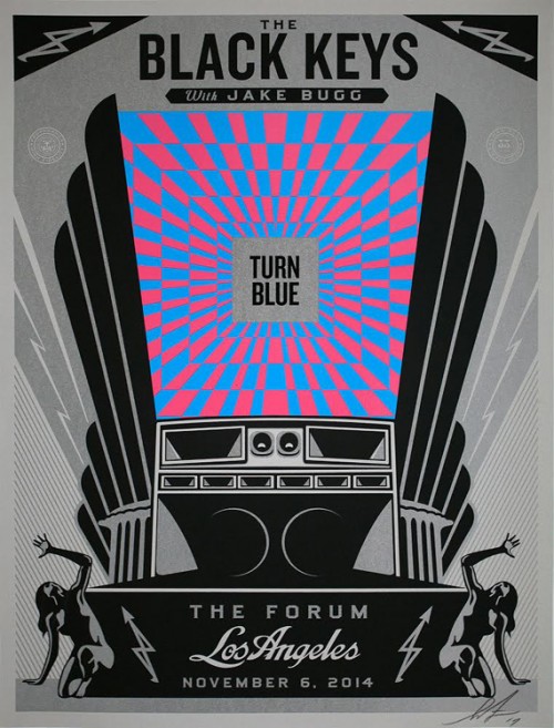 Black Keys Turn Blue, by Shepard Fairey, 2014