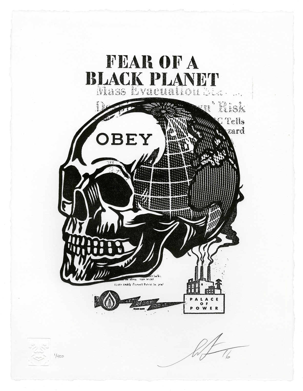 Skull Of A Black Planet, by Shepard Fairey, 2016