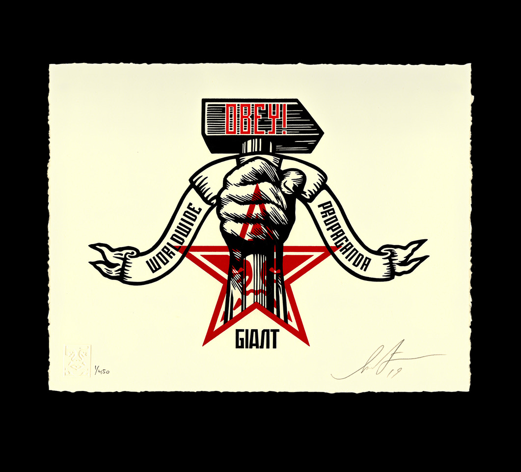Hammer And Fist Letterpress, by Shepard Fairey, 2019