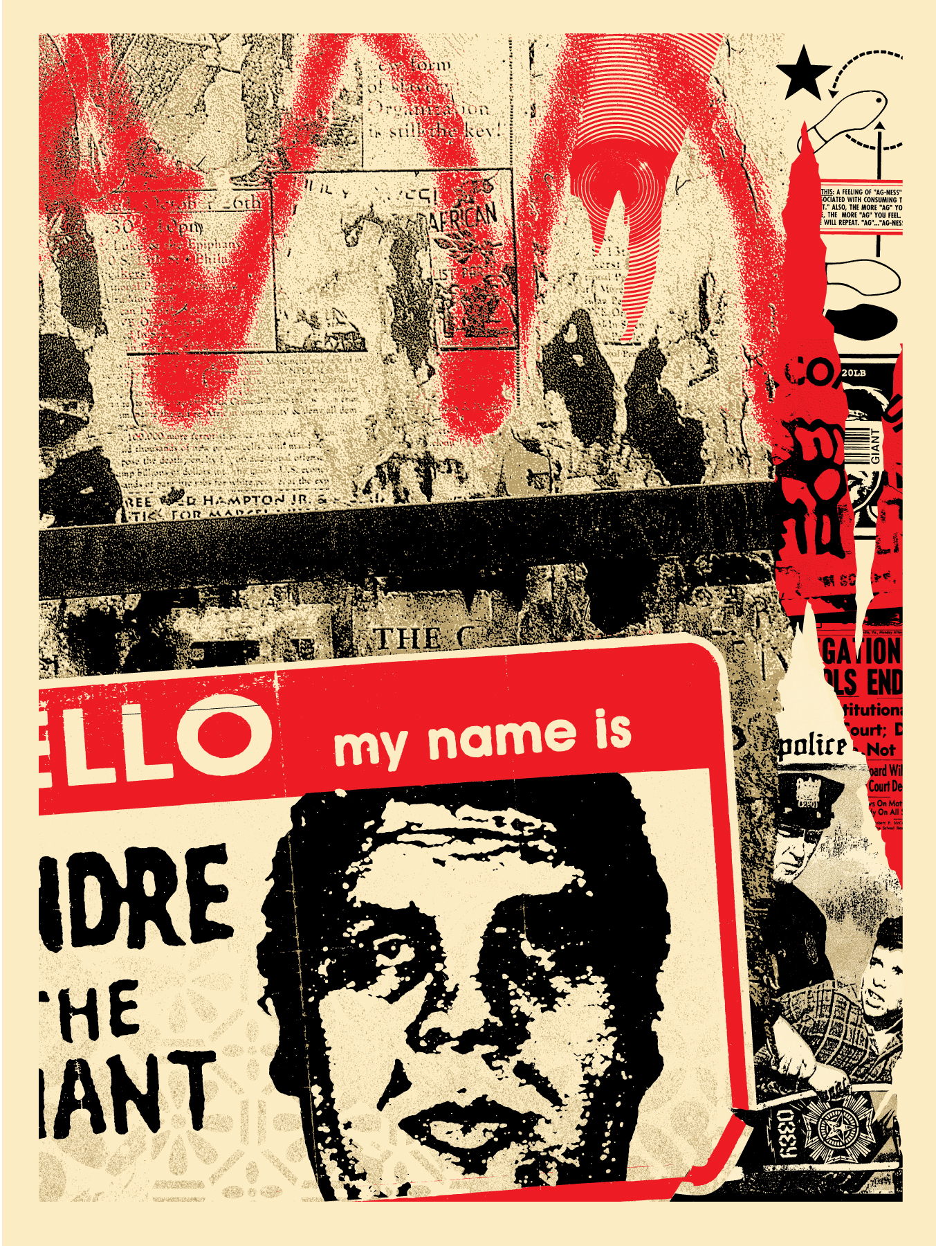 Hello My Name Is, by Shepard Fairey, 2019