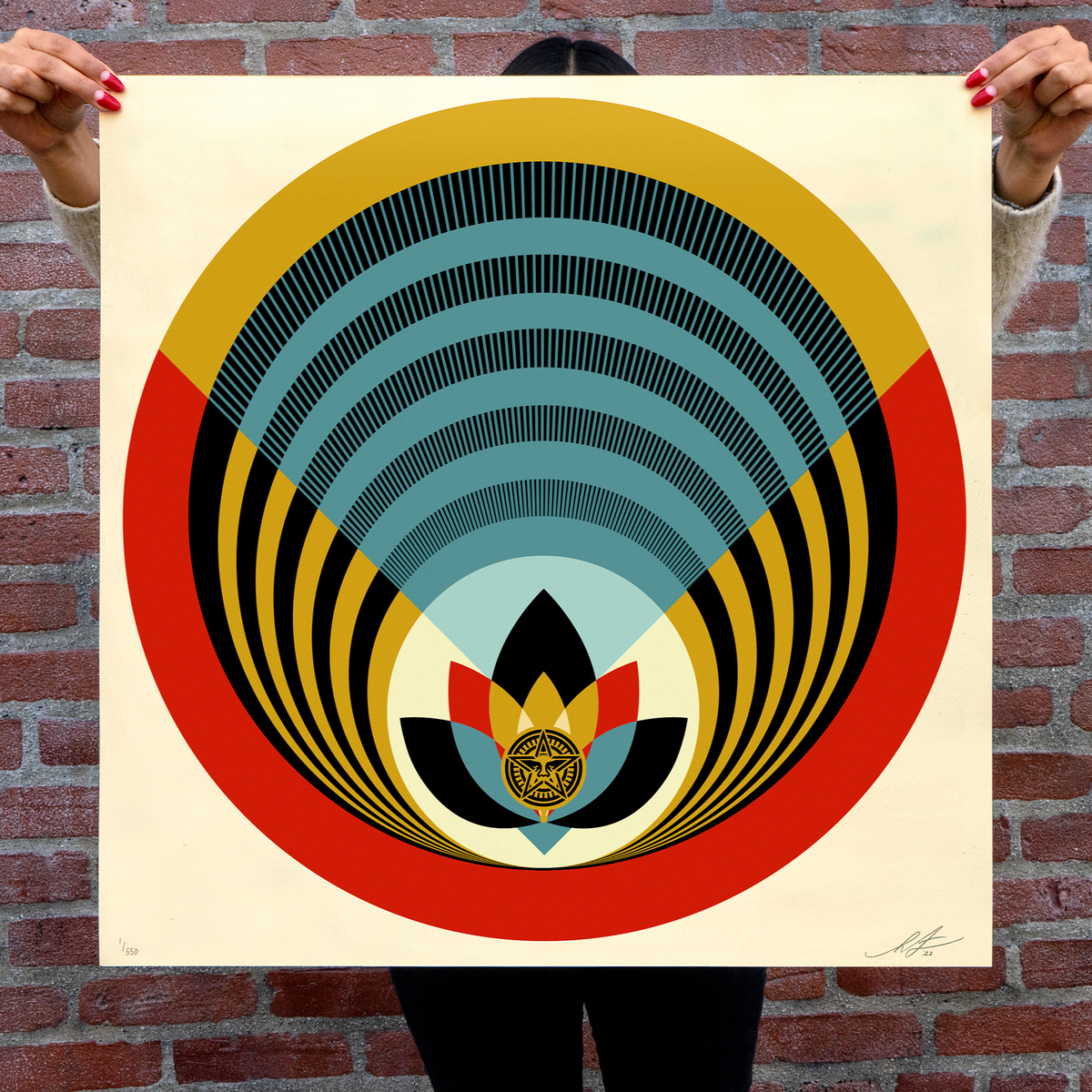 Obey Radiant Lotus, by Shepard Fairey, 2022