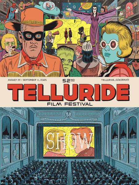 52nd Telluride Film Festival 2025 Poster Art, by Daniel Clowes, 2025