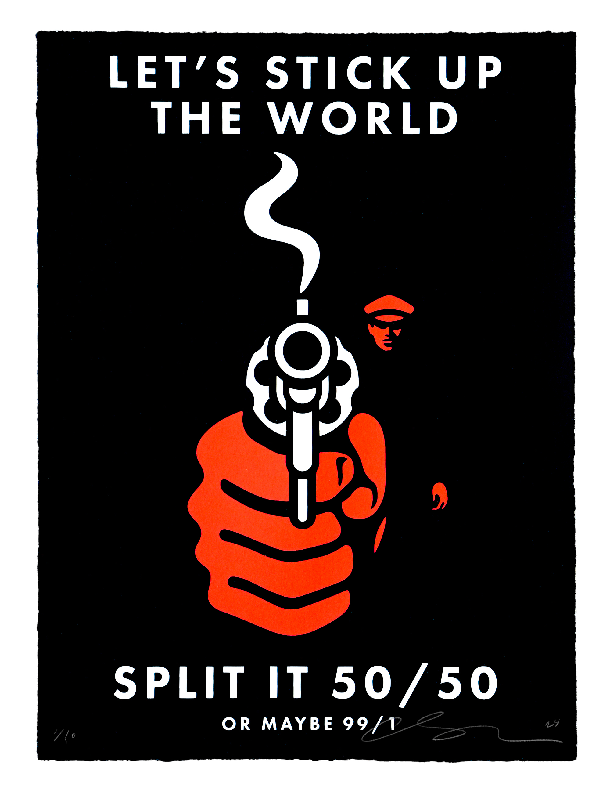 Lets Stick Up The World, by Cleon Peterson, 2025