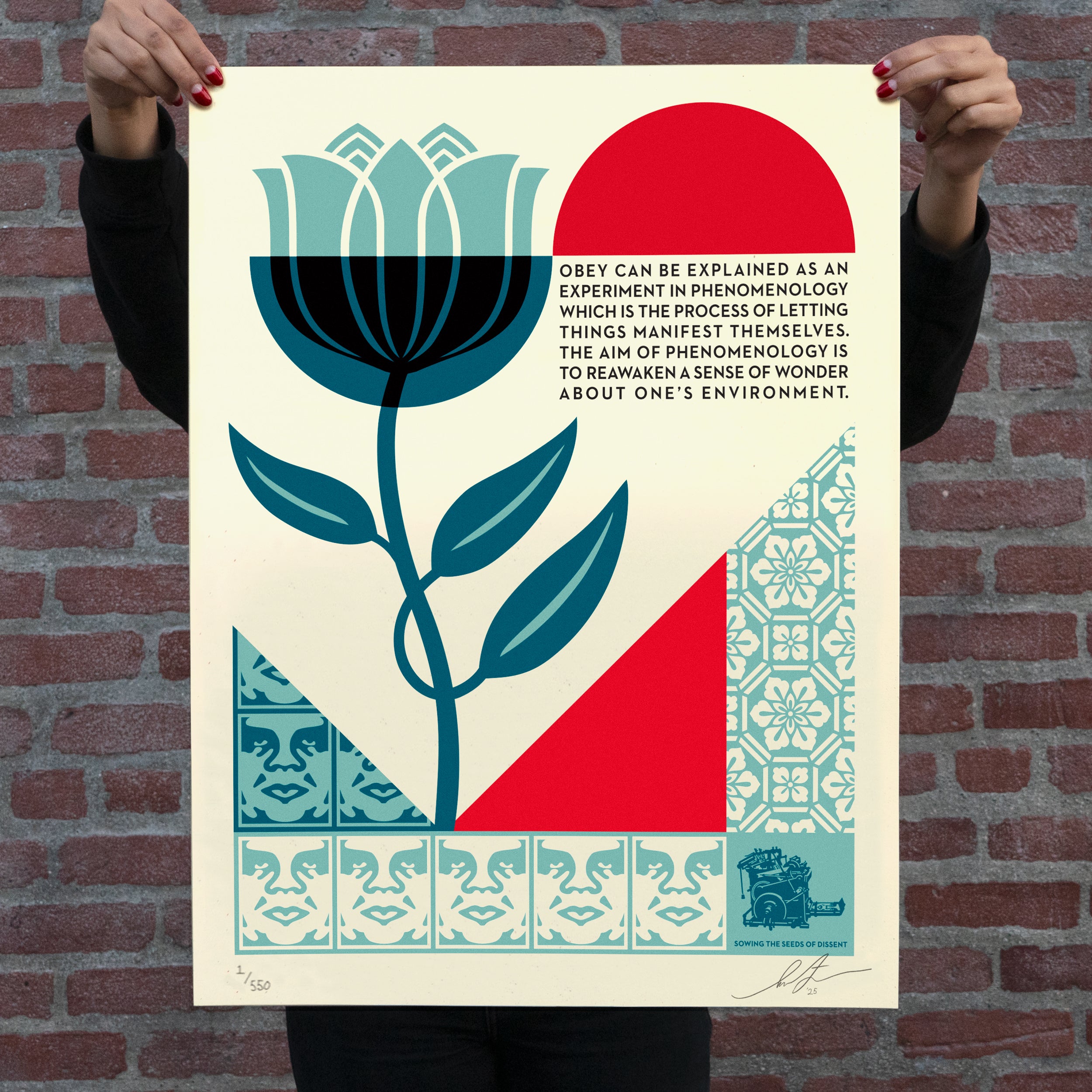 Phenomenology In Bloom, by Shepard Fairey, 2025