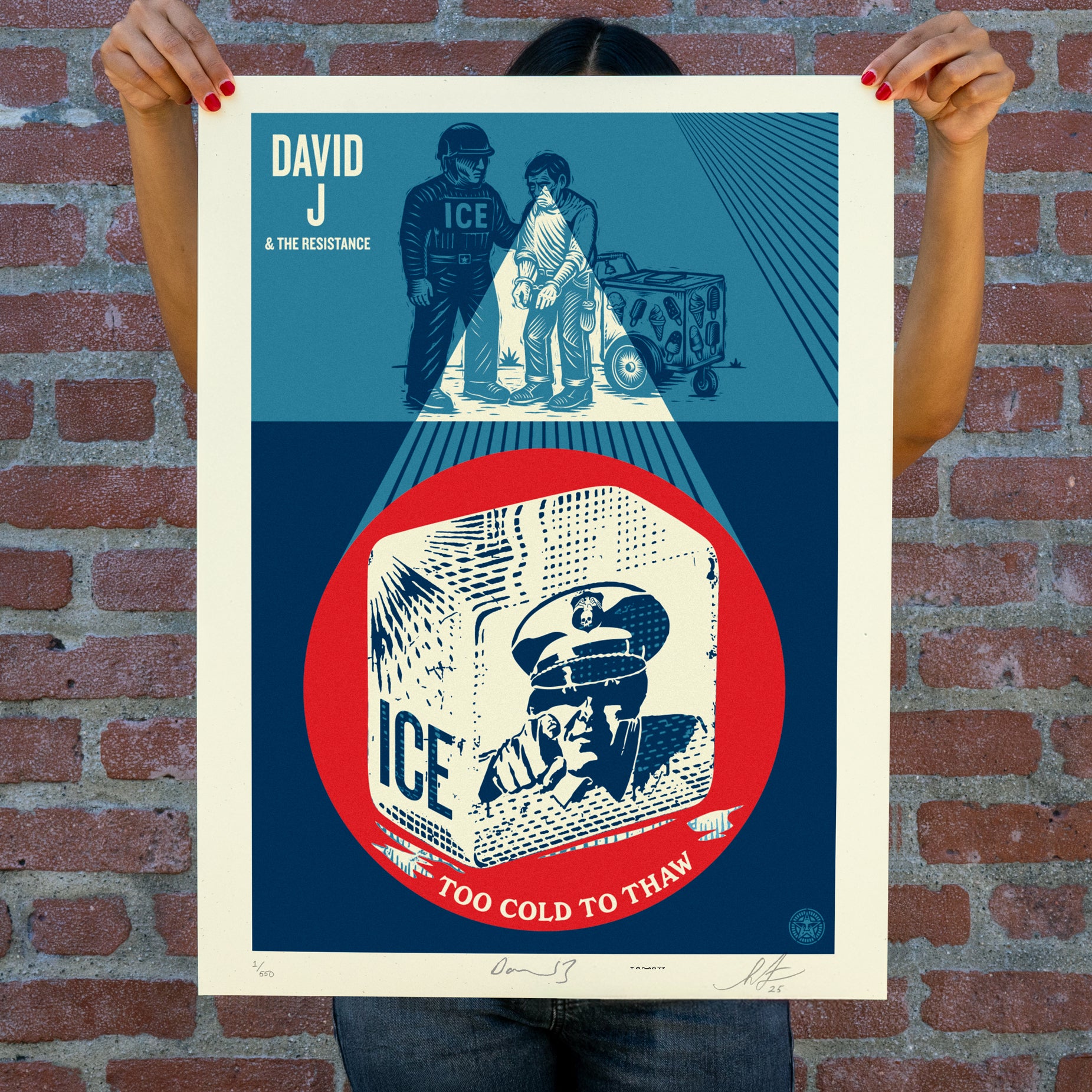 Ice Too Cold To Thaw, by Shepard Fairey, 2025