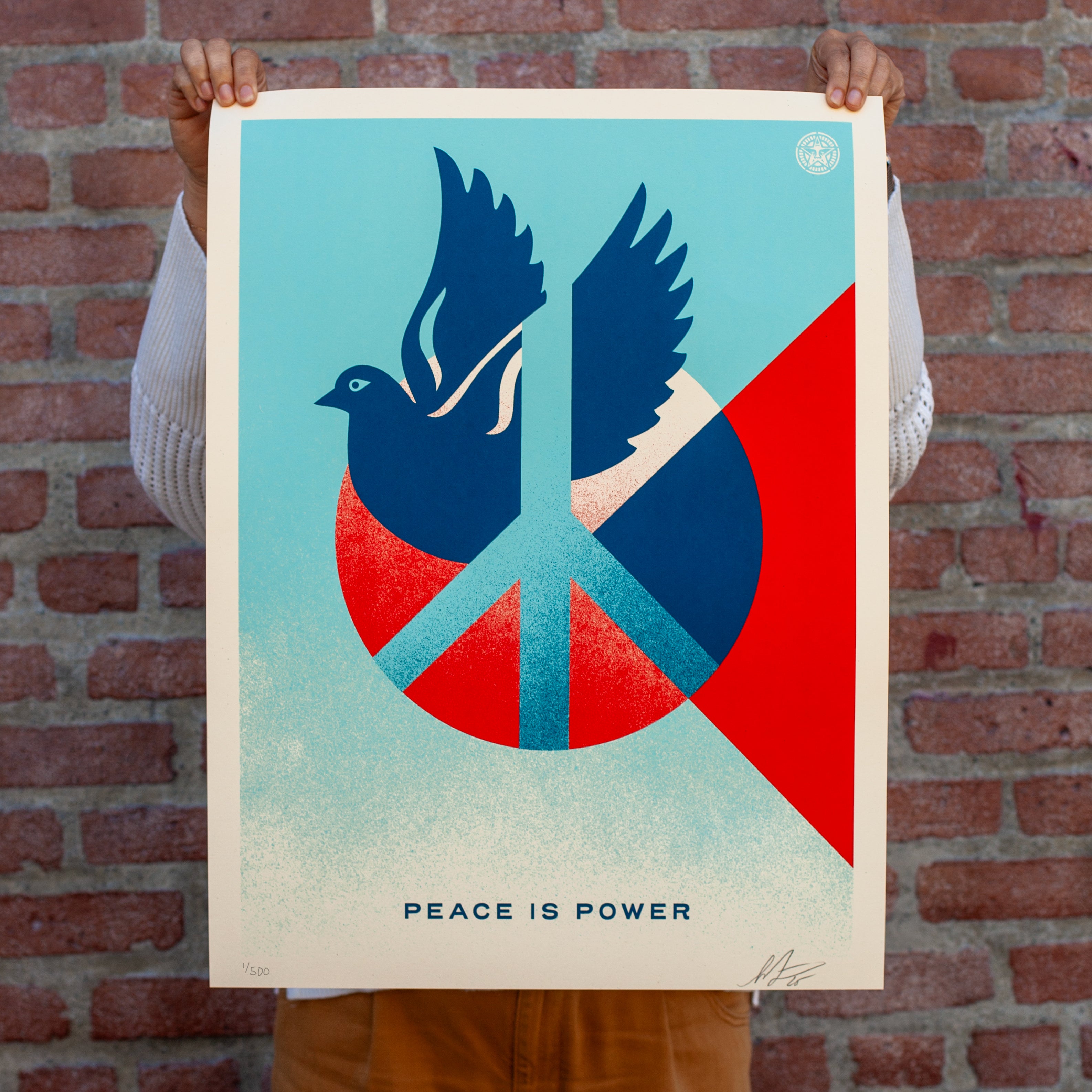 Peace Is Power (Blue Dove), by Shepard Fairey, 2025