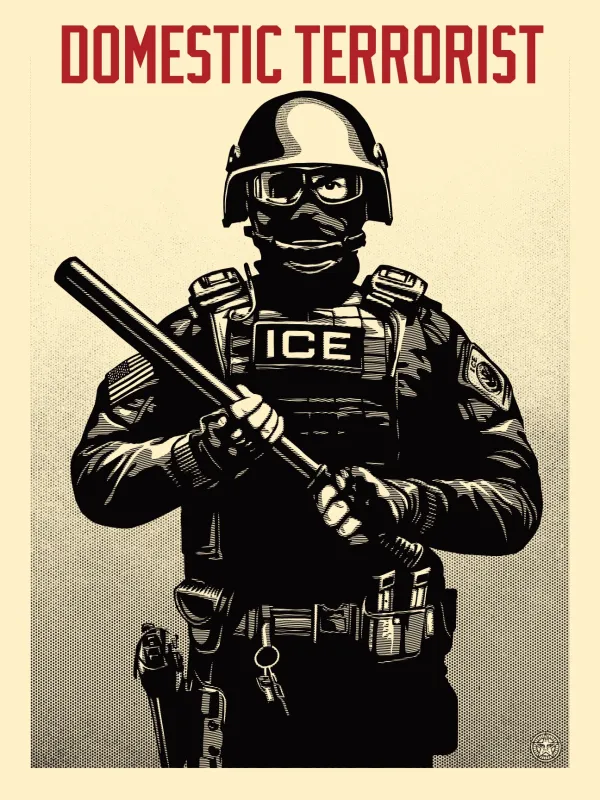Projection Mirror: Domestic Terrorist, by Shepard Fairey, 2026