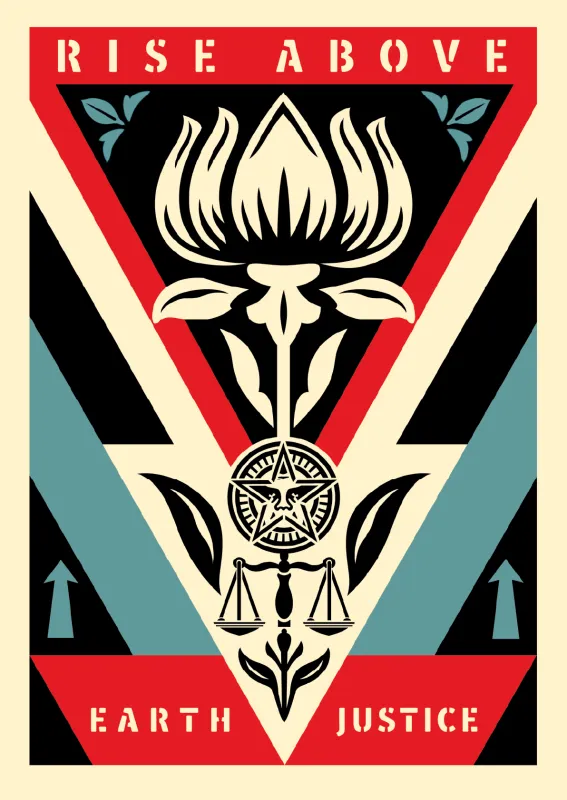 Rise Above Earth Justice (Red), by Shepard Fairey, 2026