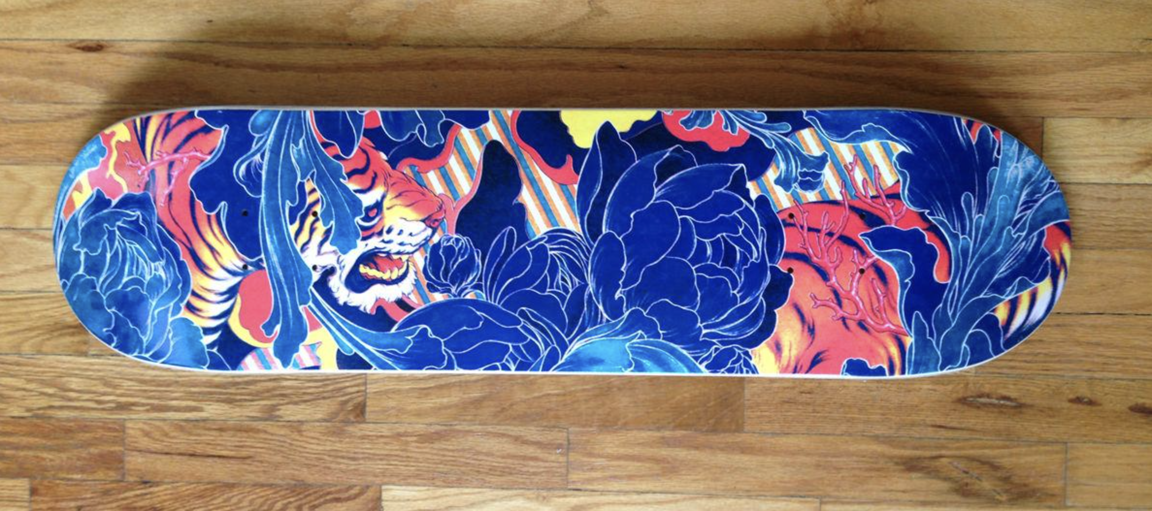 Tiger, by James Jean, The Hundreds, 2014, Skateboard