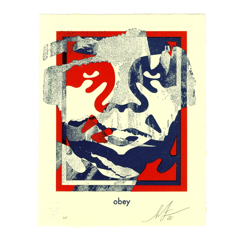 Torn Icon Letterpress, by Shepard Fairey, 2025