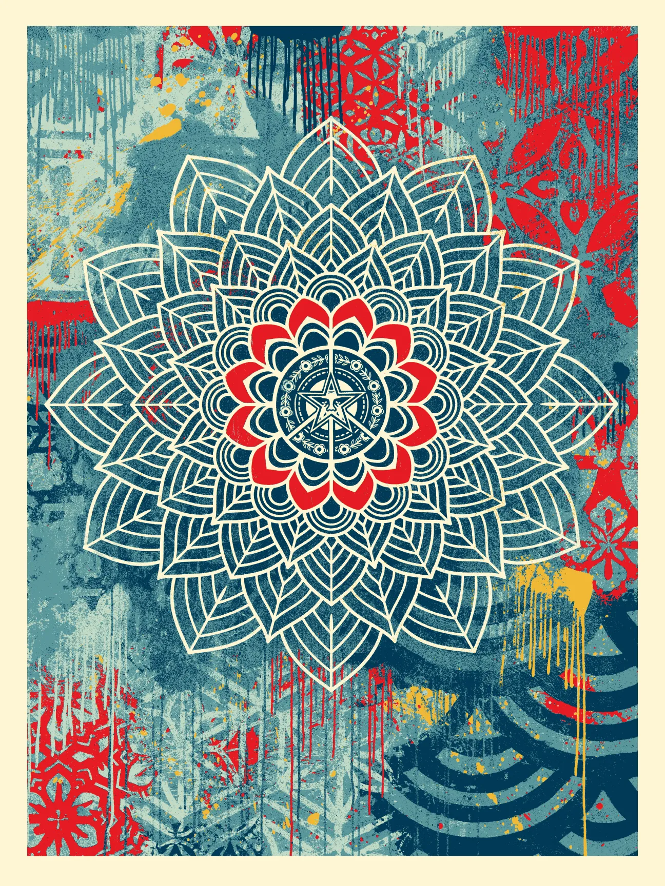 Chaos Mandala 2, by Shepard Fairey, 2025