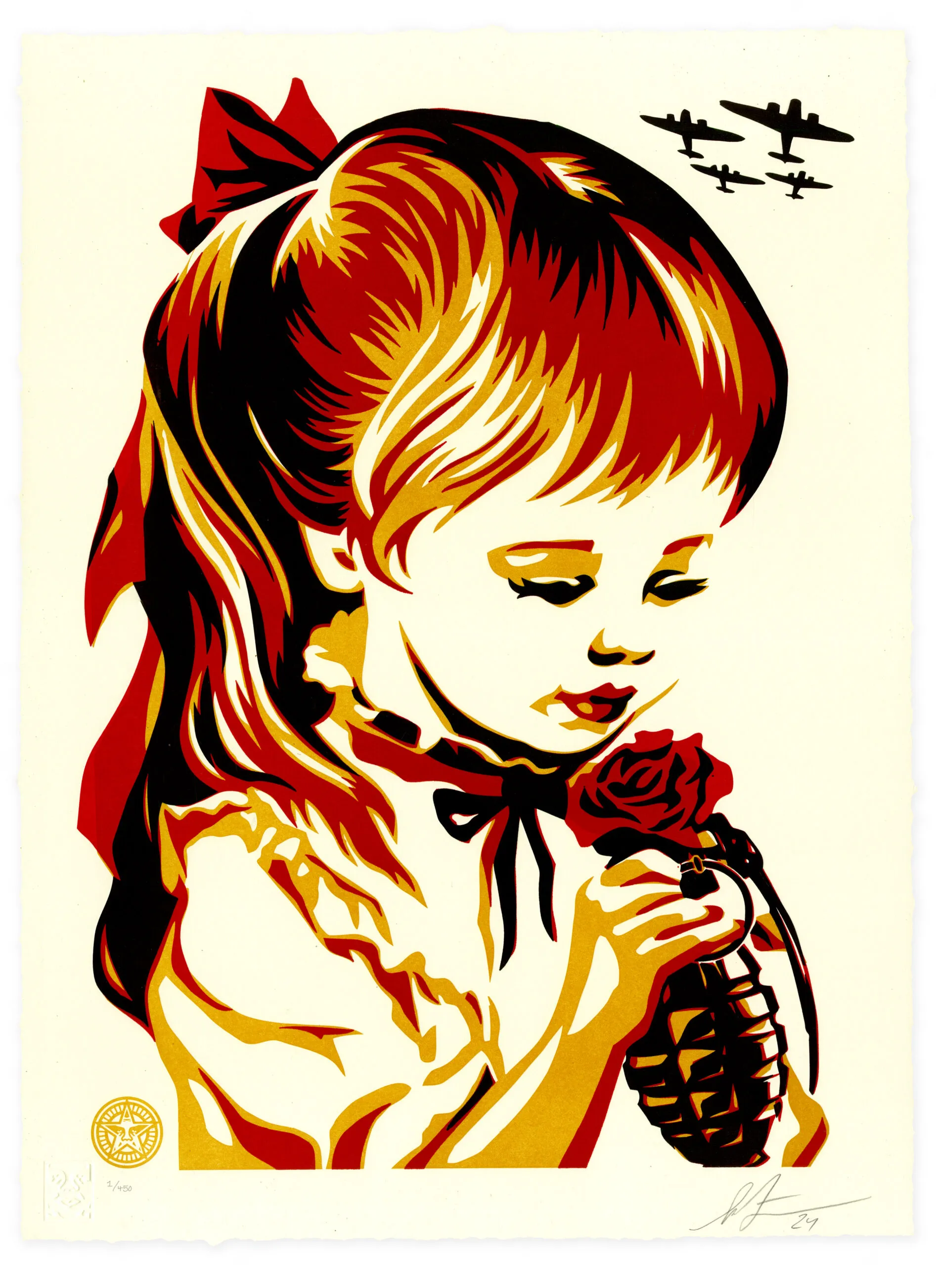 War By Numbers Letterpress, by Shepard Fairey, 2024