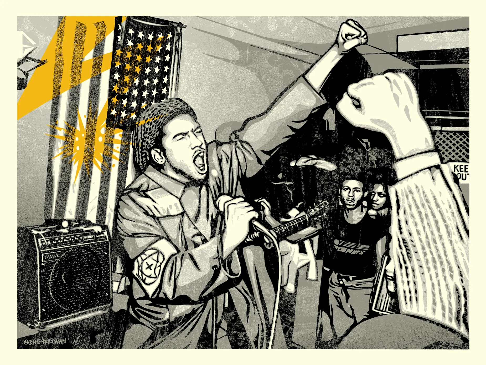 Bad Brains – Fist & Flag, by Shepard Fairey, 2022