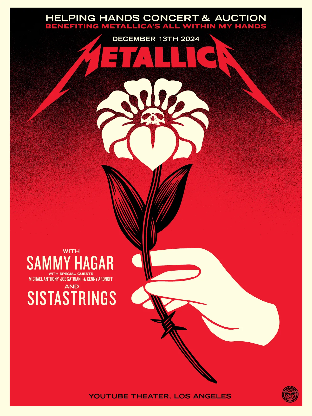 Metallica Helping Hands, by Shepard Fairey, 2024