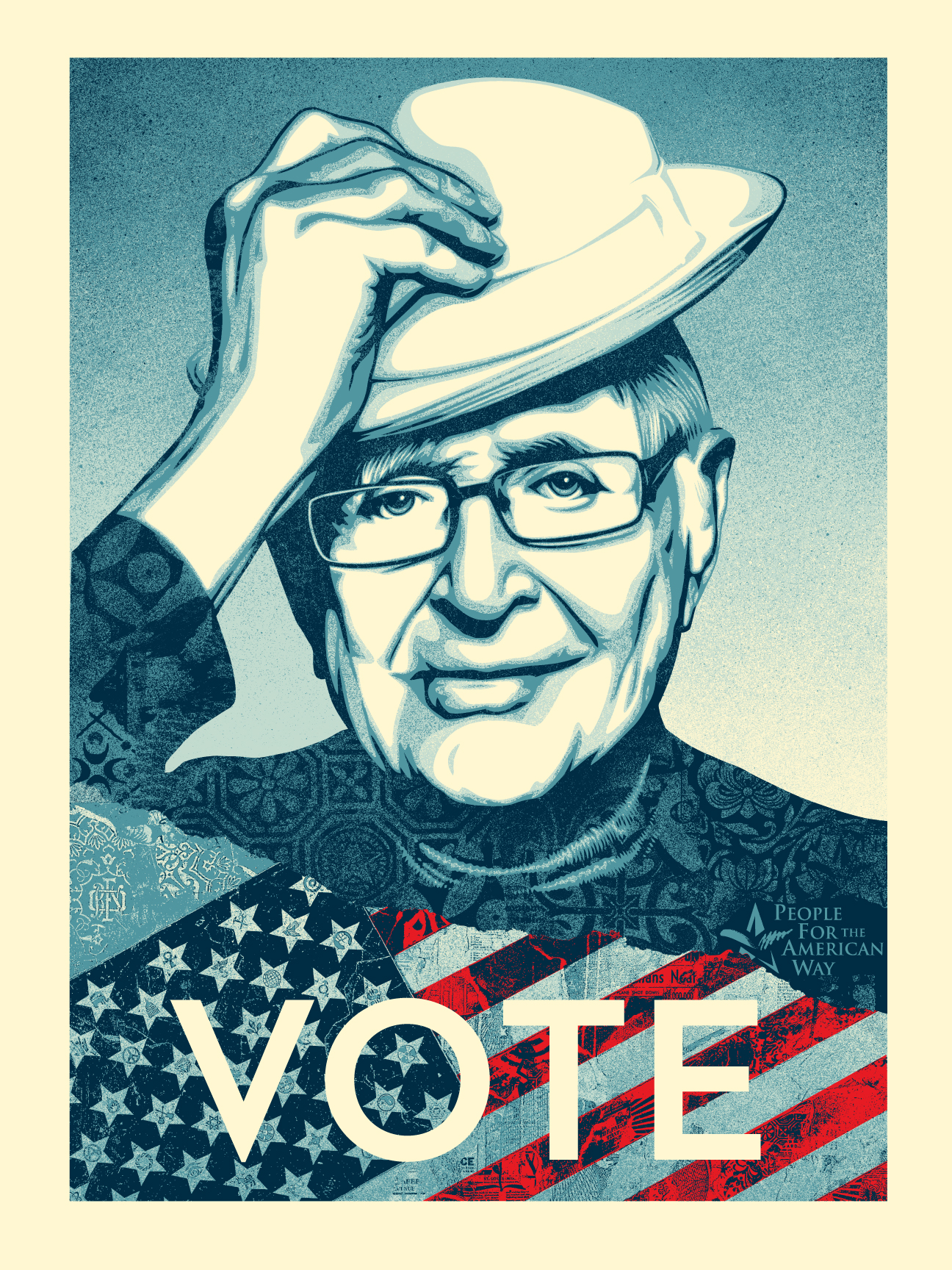 Norman Lear Vote, by Shepard Fairey, 2024