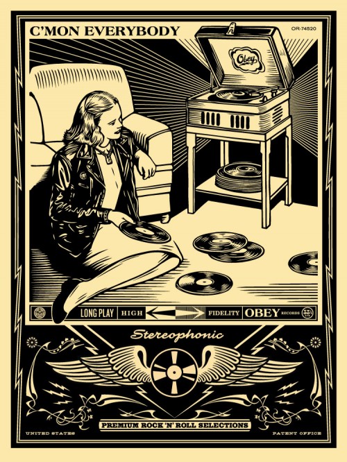 C’mon Everybody, by Shepard Fairey, 2013