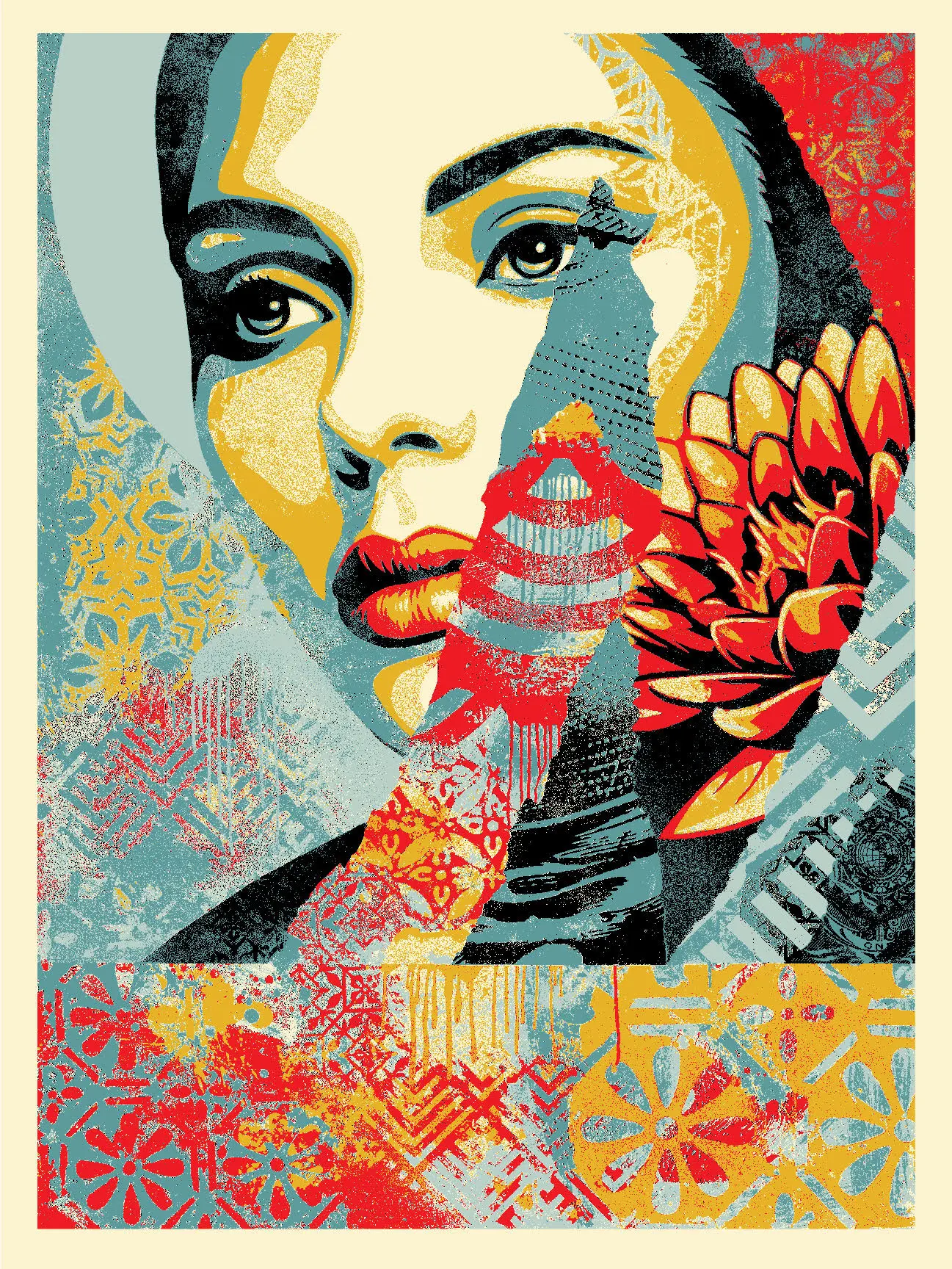 One Earth (color), by Shepard Fairey, 2024