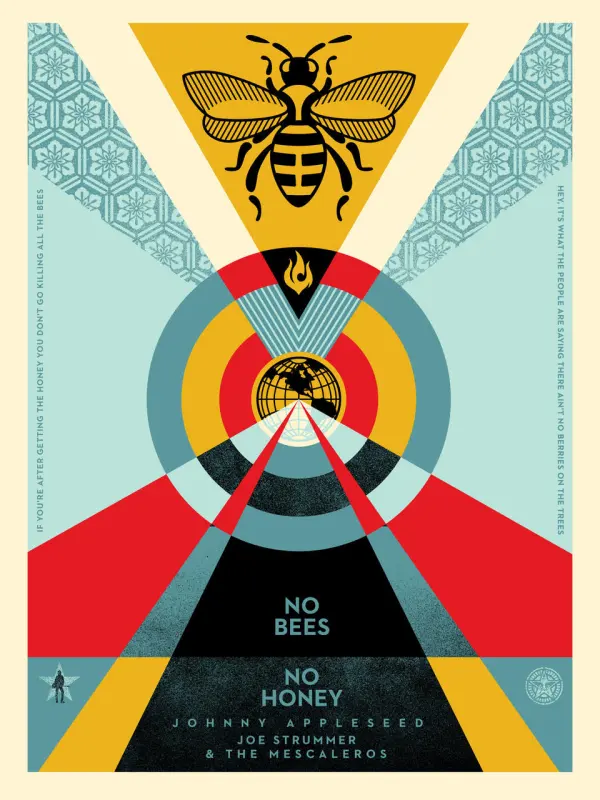 No Bees No Honey, by Shepard Fairey, 2022