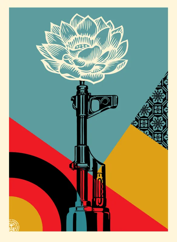 Ak-47 Lotus, by Shepard Fairey, 2022