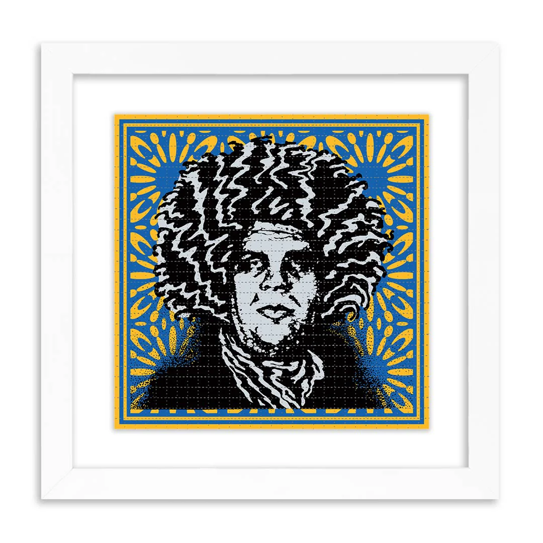 Psychedelic Andre- Pinnacle Blue Blotter Paper Print By Shepard Fairey- Obey, by Shepard Fairey, John Van Hamersveld, 2020