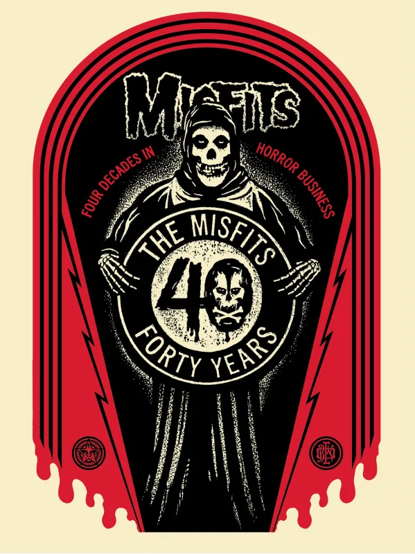 Misfits 40th Grave, by Shepard Fairey, 2017