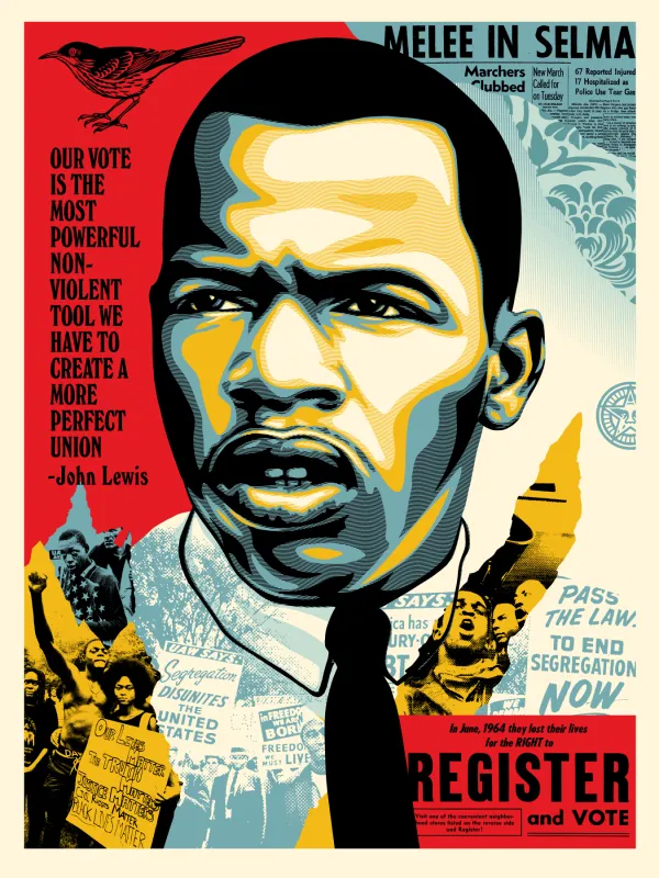 John Lewis – Good Trouble, by Shepard Fairey, 2020