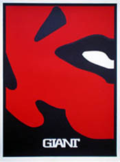 Four Panel Red Face – Lower Left, by Shepard Fairey, 1997