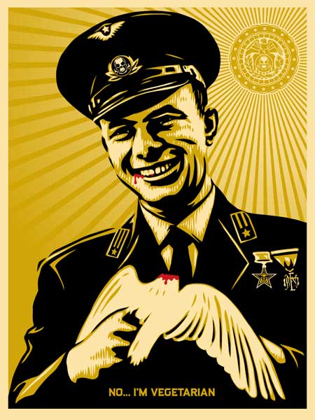 No, I’m Vegetarian, by Shepard Fairey, 2007