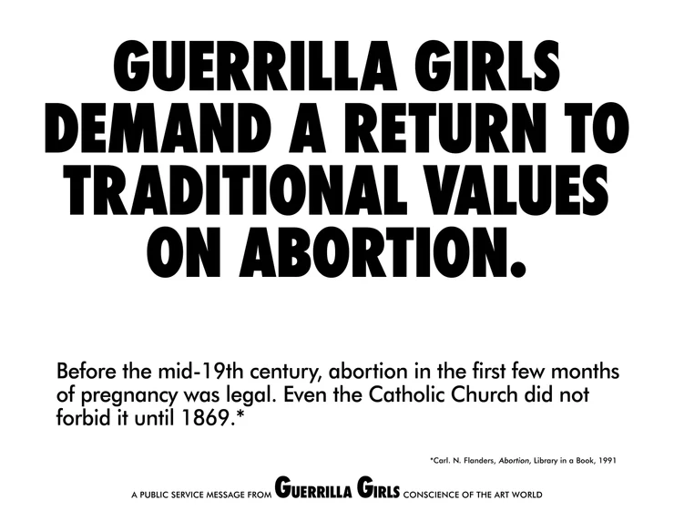 Demand A Return, by Guerrilla Girls, 1992