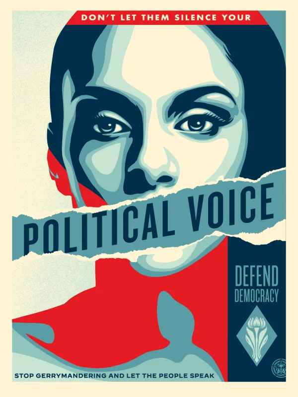 Political Voice, by Shepard Fairey, 2024