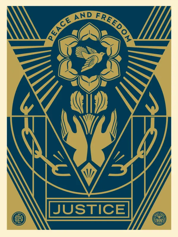 Peace And Freedom, by Shepard Fairey, 2024
