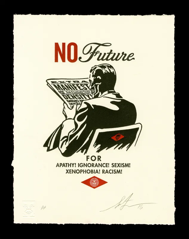 No Future, by Shepard Fairey, 2016